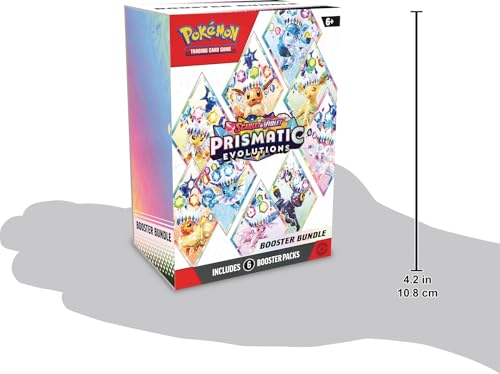 Pokemon TCG Scarlet & Violet Prismatic Evolutions boosters display highlights, inviting fans to collect more.