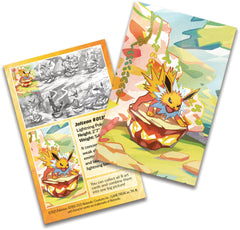 Pokémon TCG mini tins collection forms a larger Jolteon-themed image.