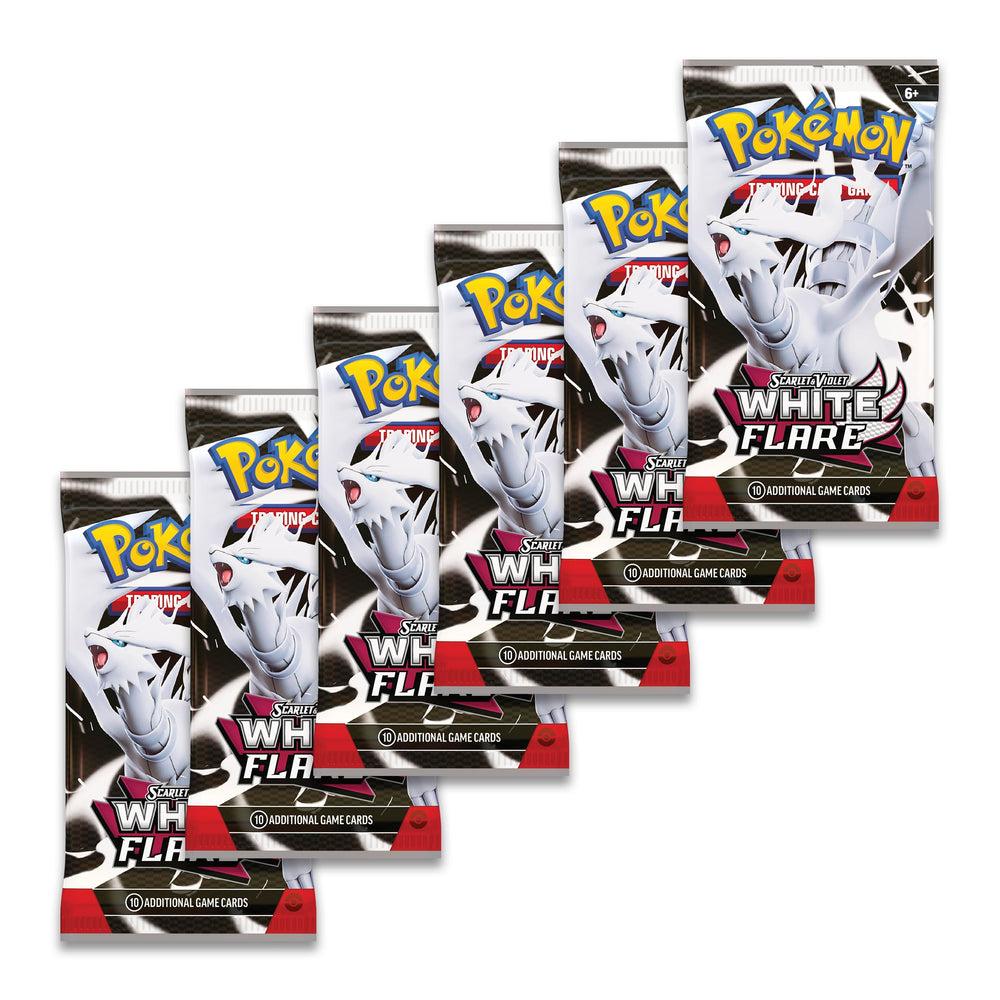 Pokémon TCG Scarlet and Violet White Flare illustrations showcase collectible art.