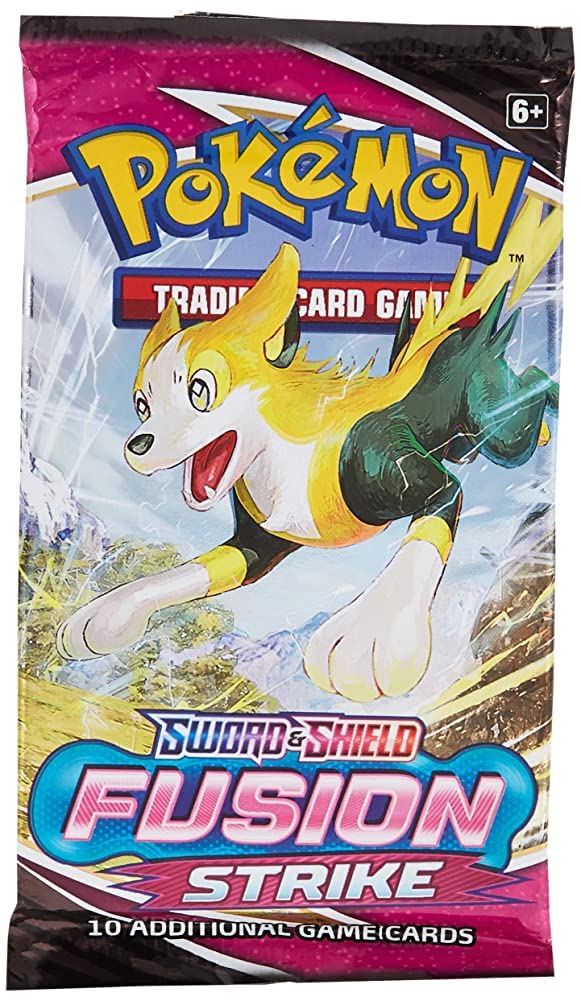Pokémon TCG Fusion Strike sleeved booster pack with 10 cards for quick, strategic battles.