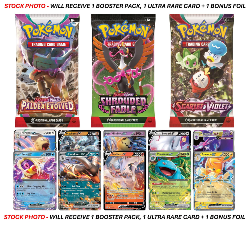 Pokemon TCG Ultra Rare card inside to boost your collection