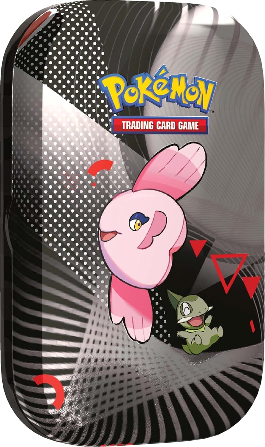 Pokémon TCG Unova Mini Tin front view showing portable design ideal for travel play