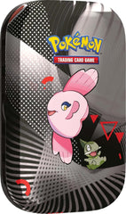 Pokémon TCG Unova Mini Tin front view showing portable design ideal for travel play