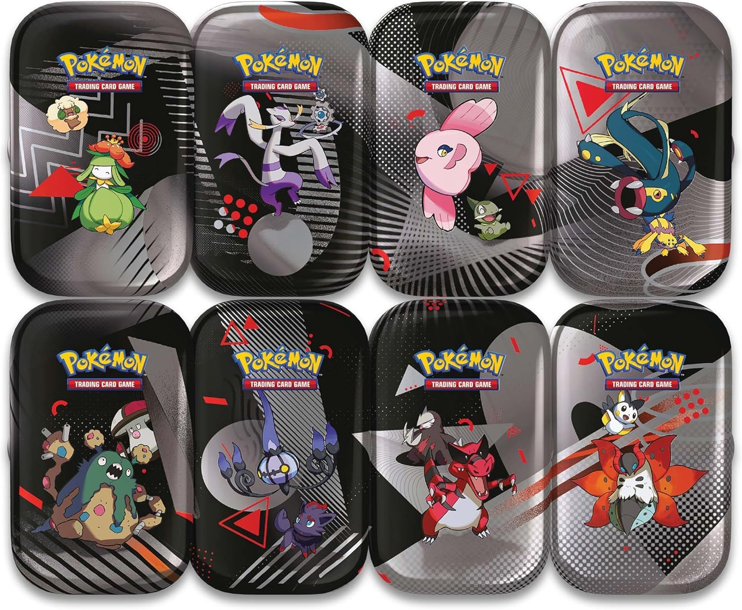 Pokémon TCG Unova Mini Tin rear view highlighting compact packaging for storage
