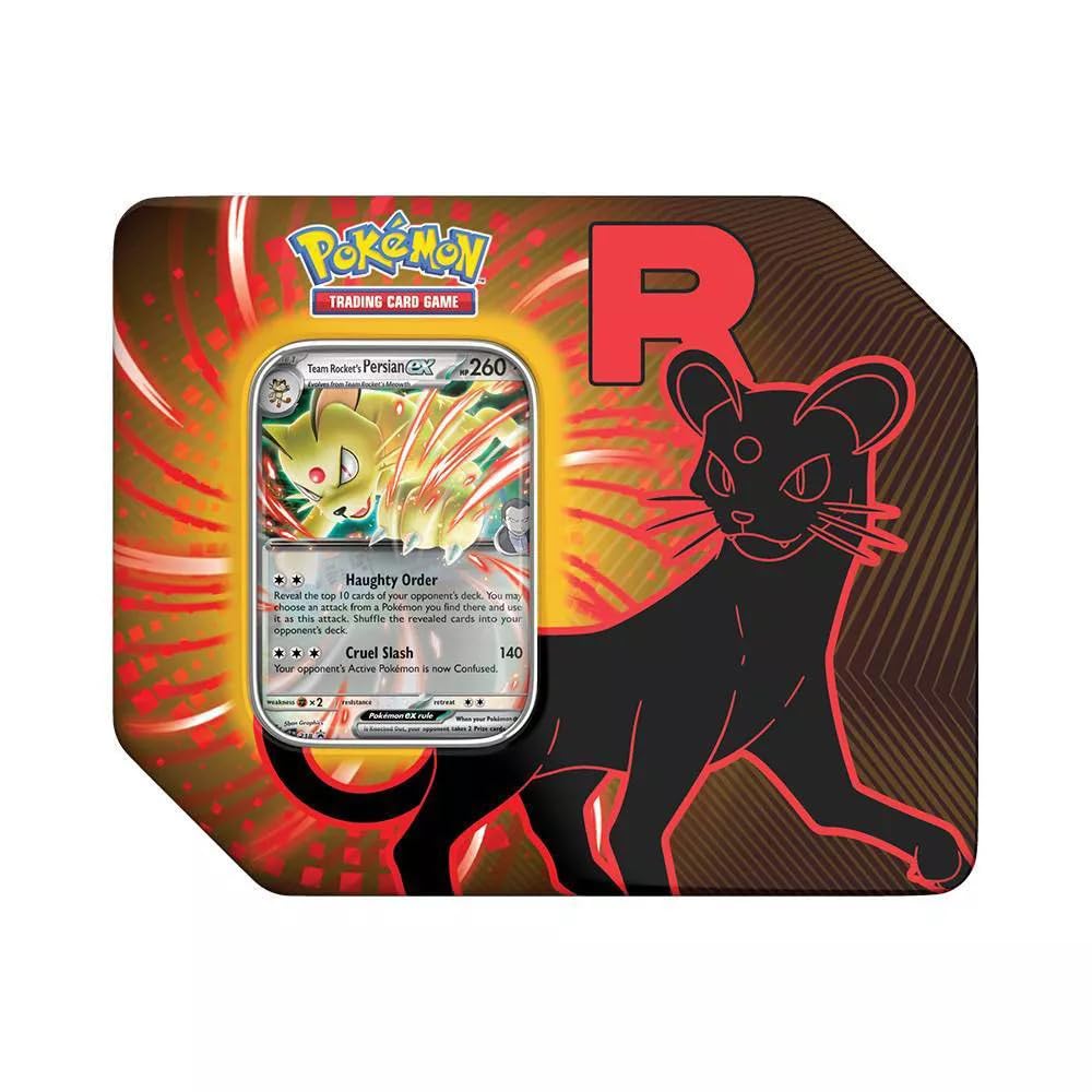Pokémon Team Rocket collector tin contents with booster packs for expanding your collection
