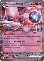 Pokémon Team Rocket's Mewtwo ex card front highlighting double rare status for collection