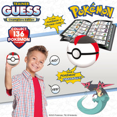 Pokémon Trainer Guess Champions Edition collection-display shows auto-stored Pokémon in your electronic library.