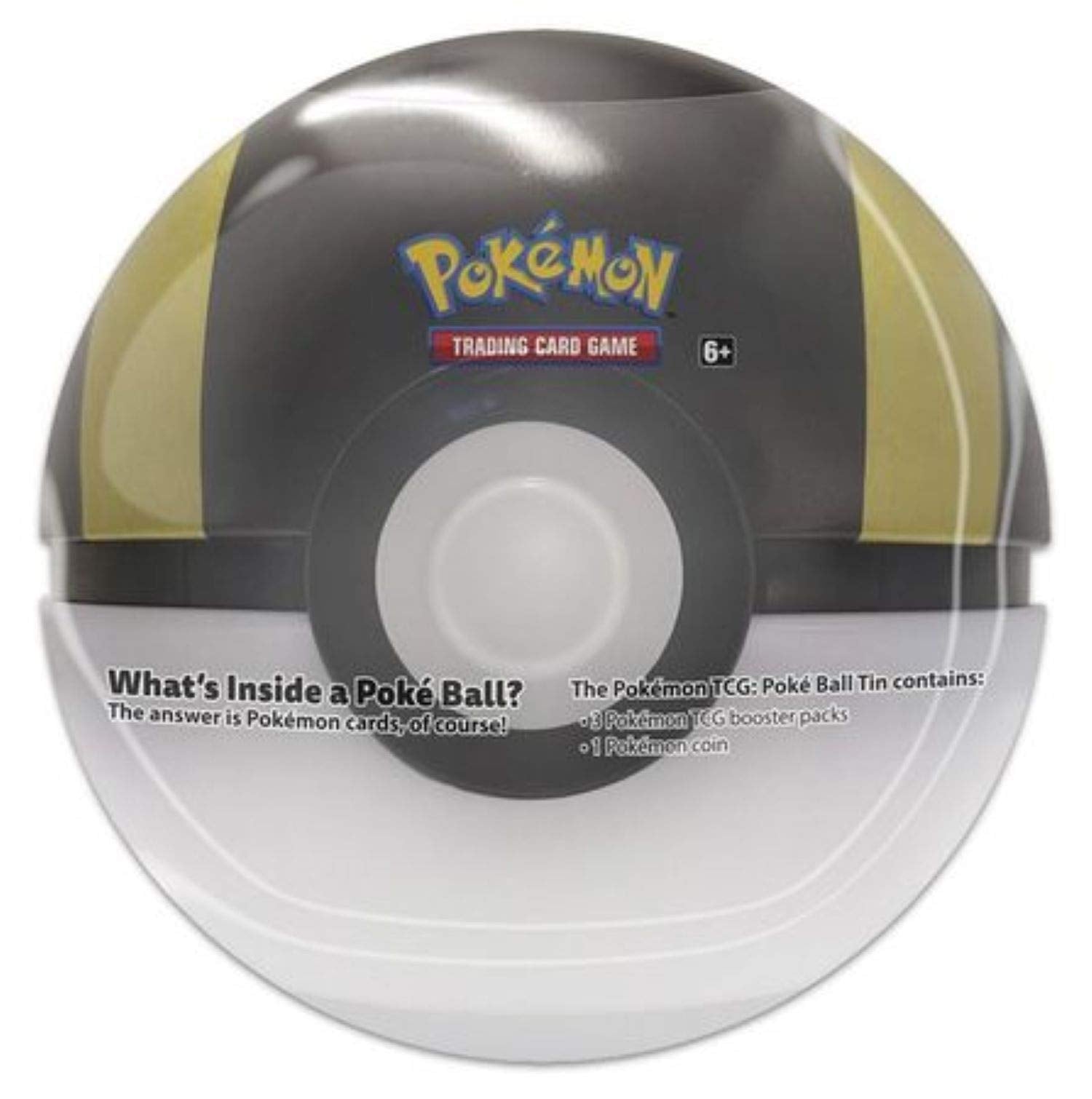 Pokémon Ultra Ball Tin with 3 booster packs for quick deck building and collection growth.