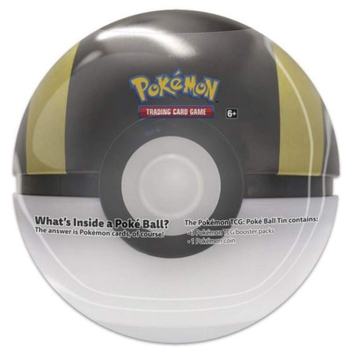 Pokémon Ultra Ball Tin with 3 booster packs for quick deck building and collection growth.