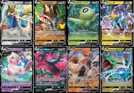 Pokémon V 5 Card Lot image featuring Legendary and Mythical cards for collection and trades.
