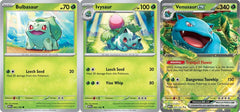 Pokemon Venusaur ex 003/165 card close-up, ideal for display and collection