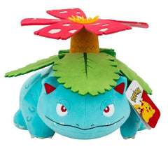 Pokemon Venusaur plush with 12-inch size and flower-back detail for display or cuddle