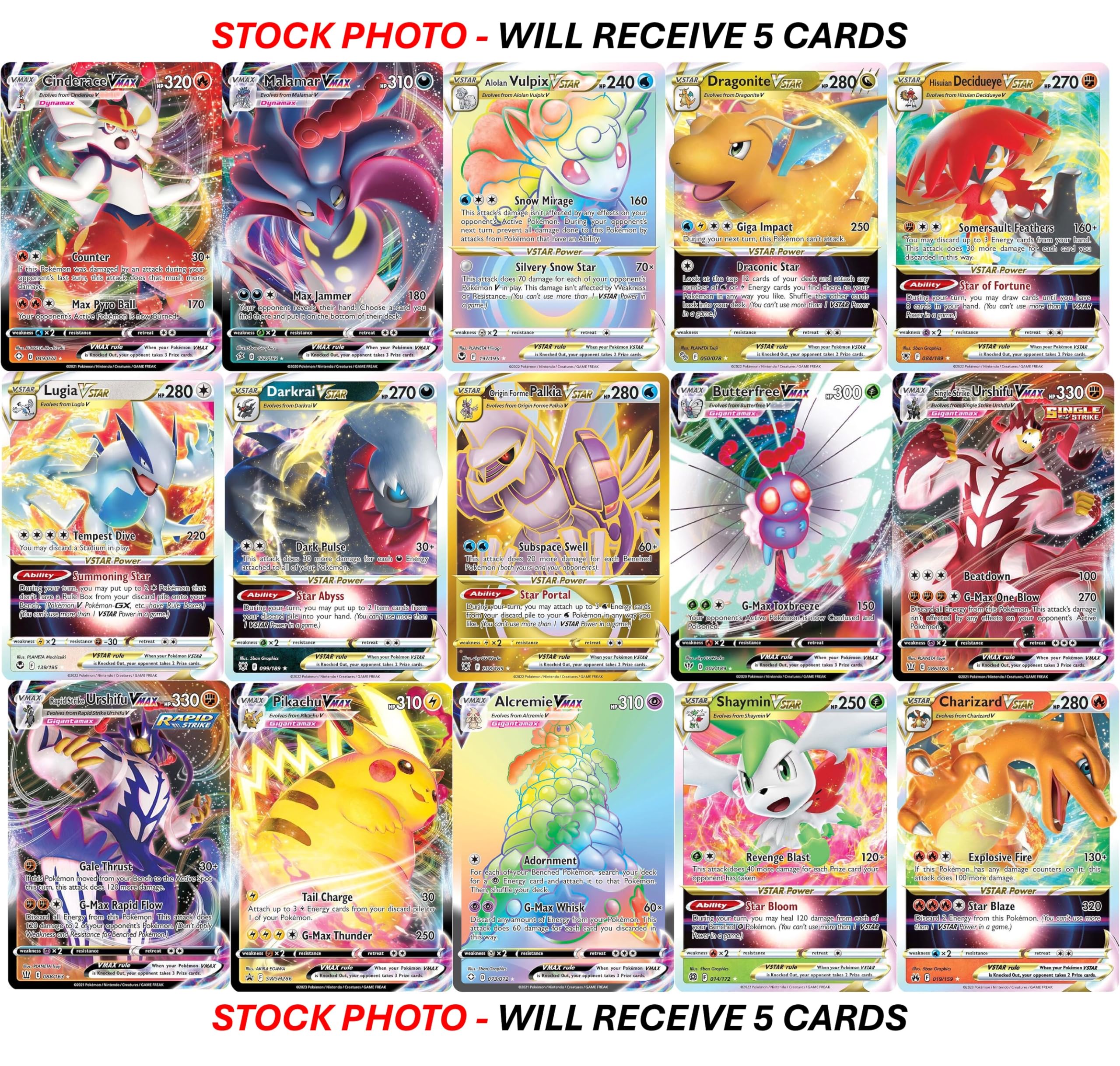 Pokemon VMAX full art etched card 3, eye-catching artwork for display