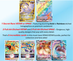 Pokemon VSTAR full art etched card 2, vibrant holo finish for collection