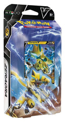 Pokemon Zeraora V Battle Deck large metallic coin adds dramatic coin toss moments