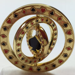 Poker Weight two-inch diameter spinner, compact and easy to display.