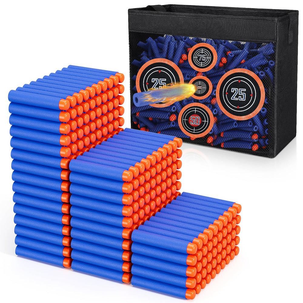 Pokiiulk 300 Nerf Elite darts blue pack for extended play and quick reloads.