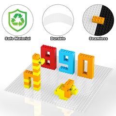 Pokiiulk baseplate helps organize bricks for neat, portable displays.