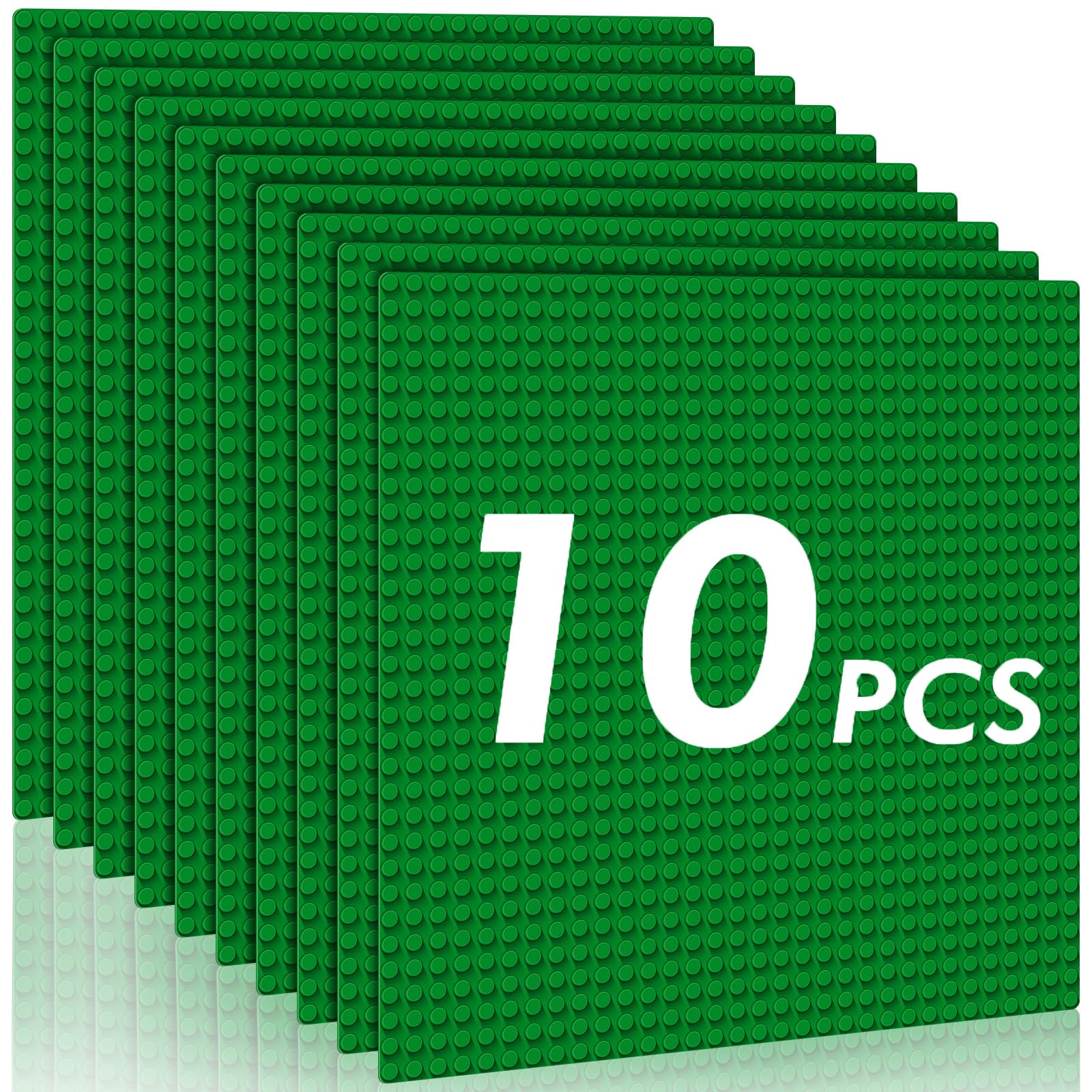 Pokiiulk classic baseplates green 10x10 provide a stable foundation for brick builds