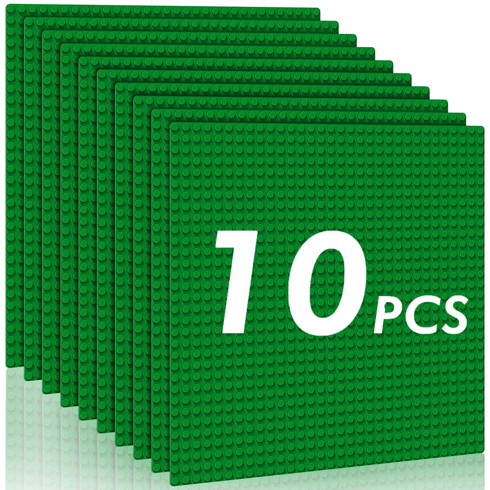 Pokiiulk classic baseplates green 10x10 provide a stable foundation for brick builds