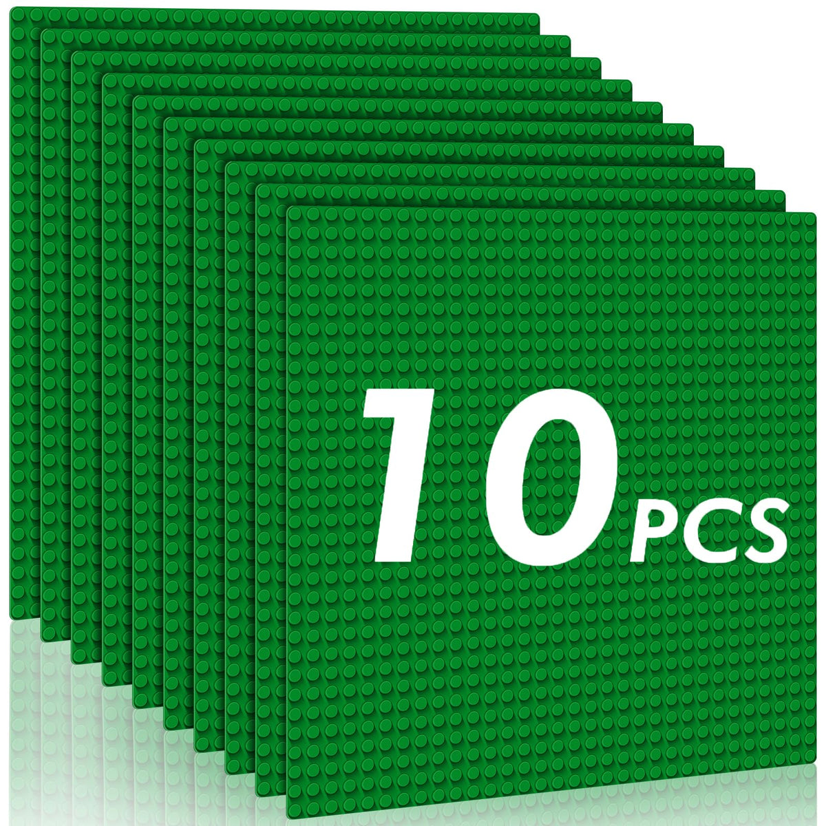 Pokiiulk classic baseplates green 10x10 provide a stable foundation for brick builds