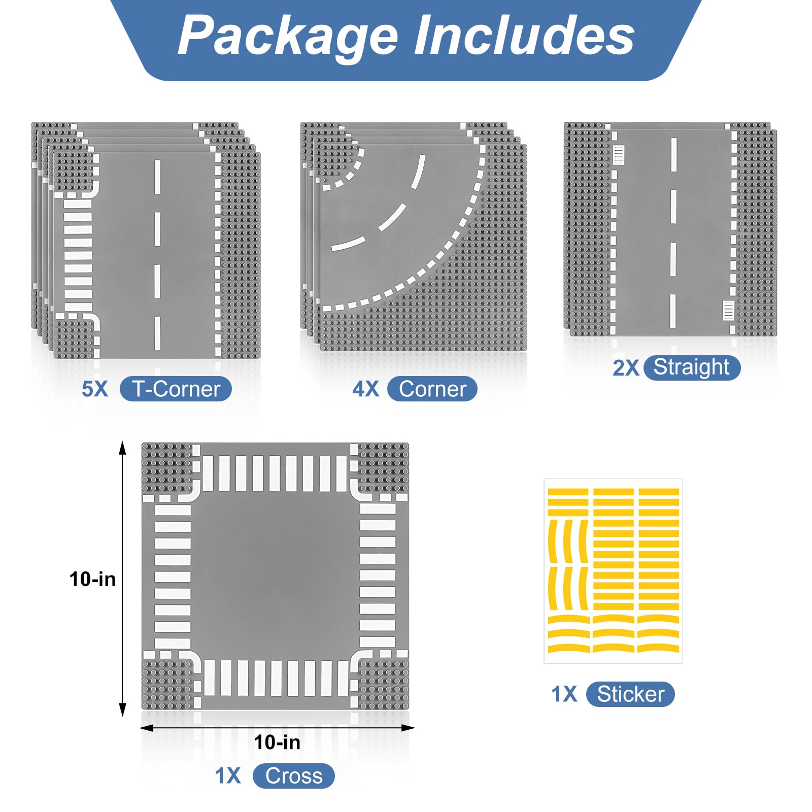 Pokiiulk corner baseplates for flexible intersections