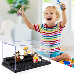 Pokiiulk dust protection feature keeps minifigures clean during display