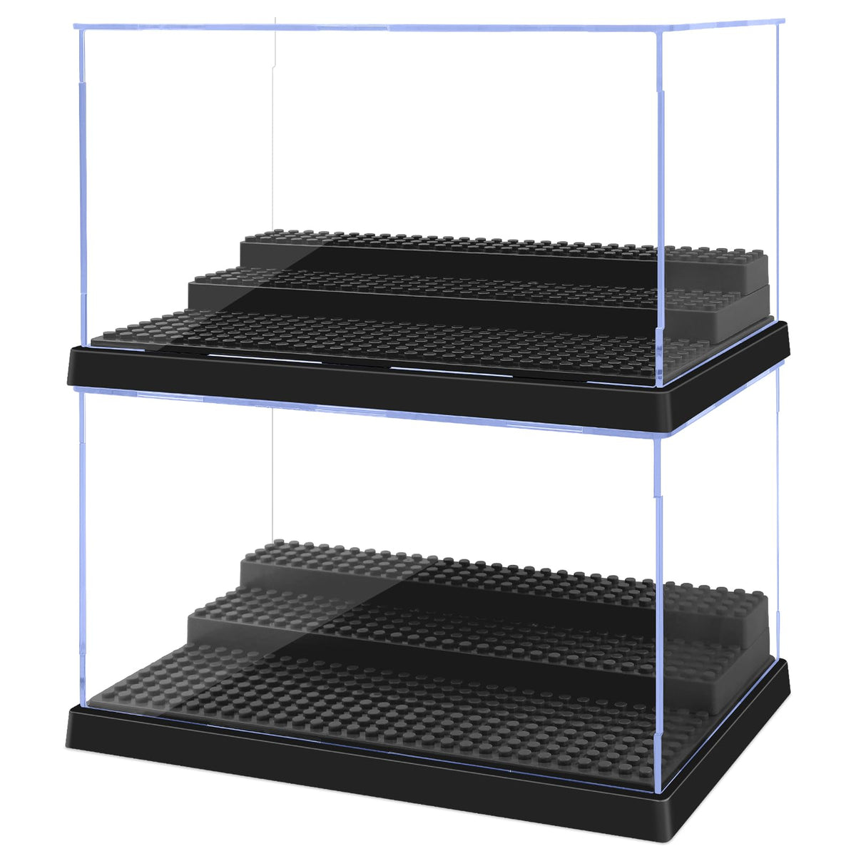 Pokiiulk minifigures display case with two boxes for organized display