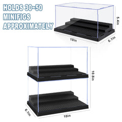 Pokiiulk display case with removable stands enabling flexible figure arrangements
