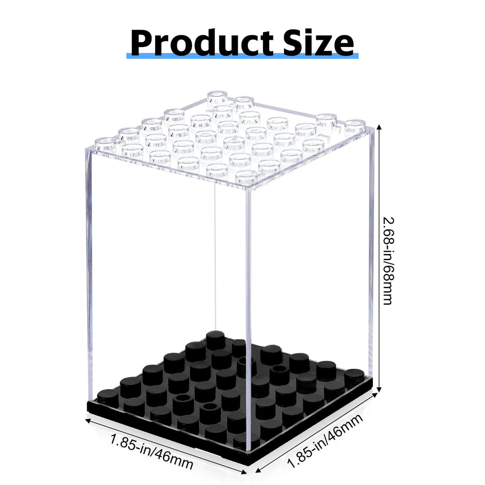 Pokiiulk display case offers crystal-clear visibility for admiring minifigures.