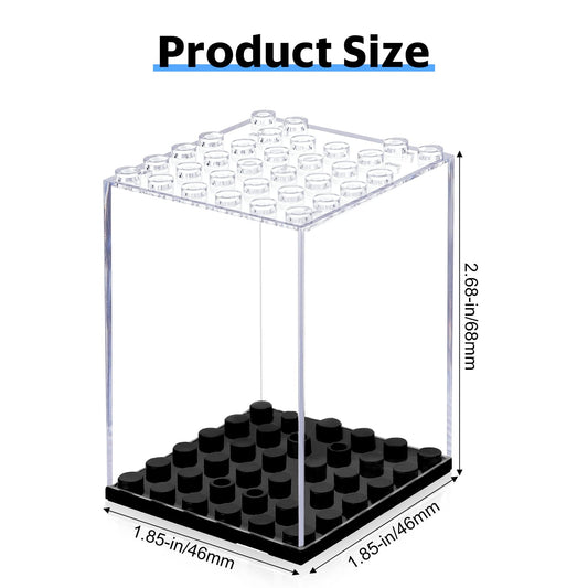 Pokiiulk display case offers crystal-clear visibility for admiring minifigures.