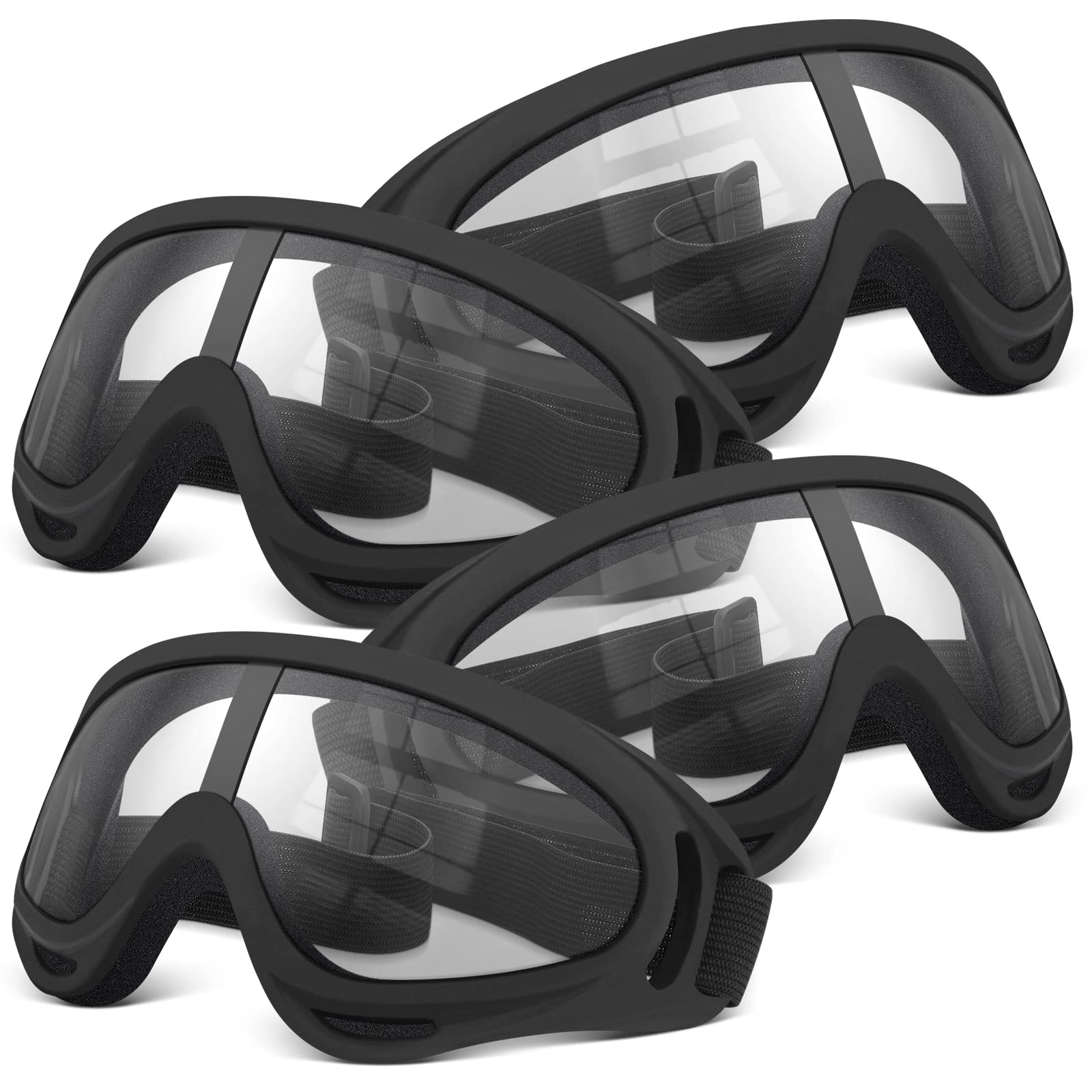 Pokonboy 4-pack protective goggles package with safe, clear lenses for game battles.