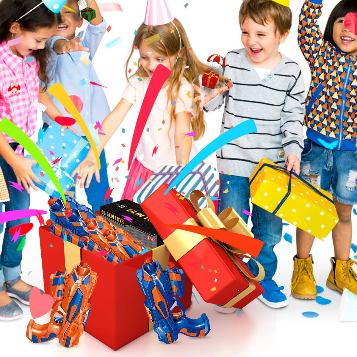 POKONBOY gift-pack blaster set is ready for birthdays or party favors.
