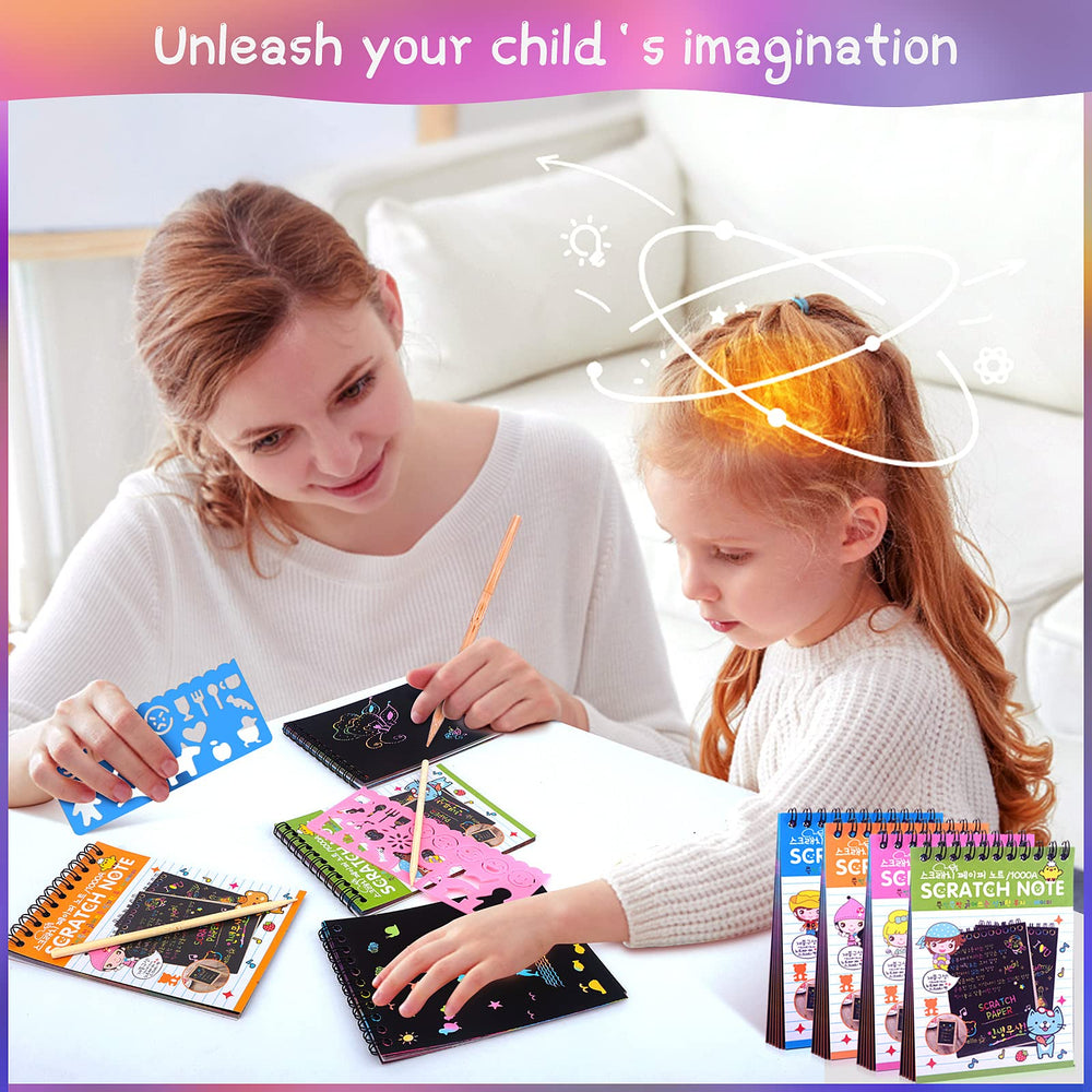 Pokonboy safe materials ensure easy, mess-free scratch artwork.