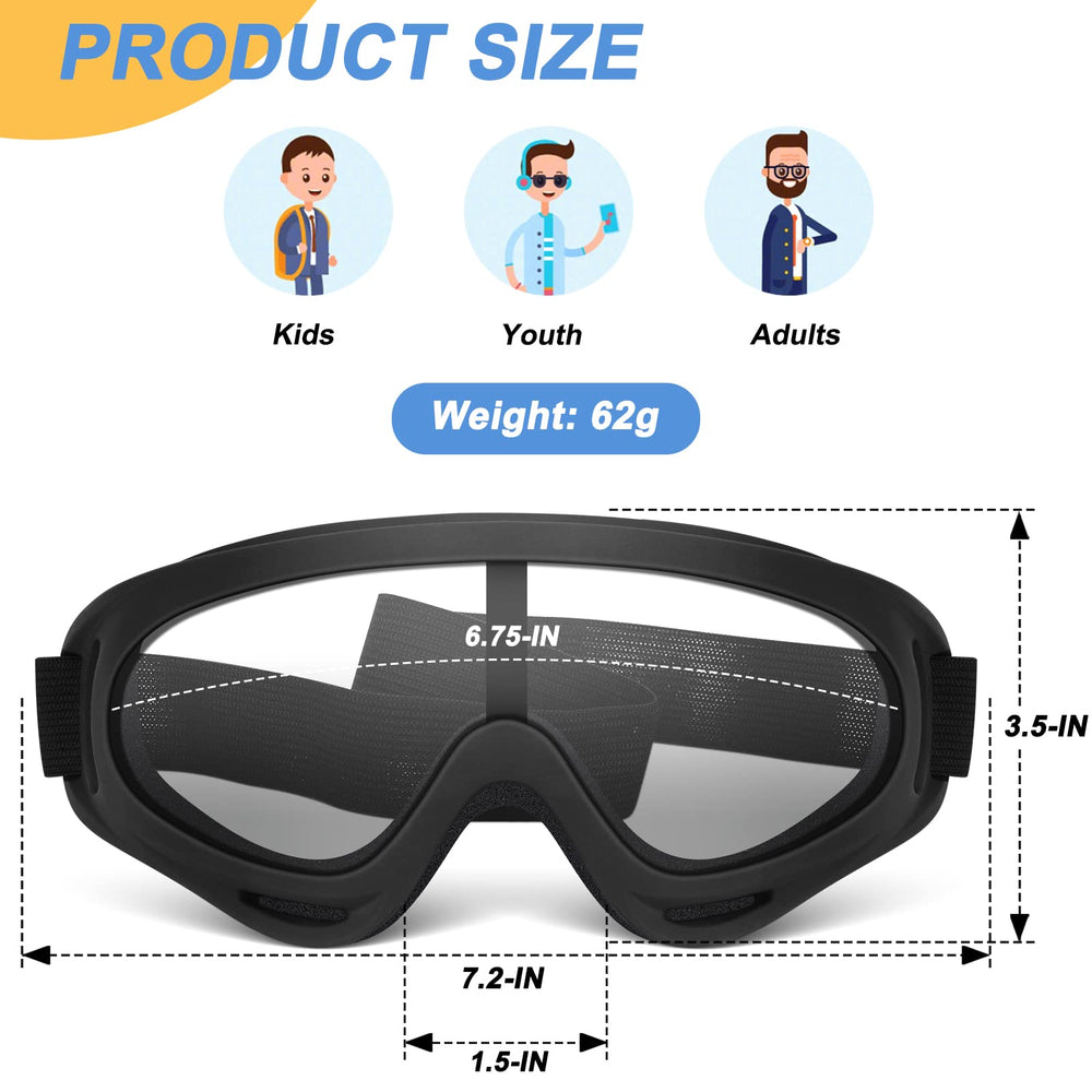 Pokonboy protective goggles with black frame for durable eye protection during active play.