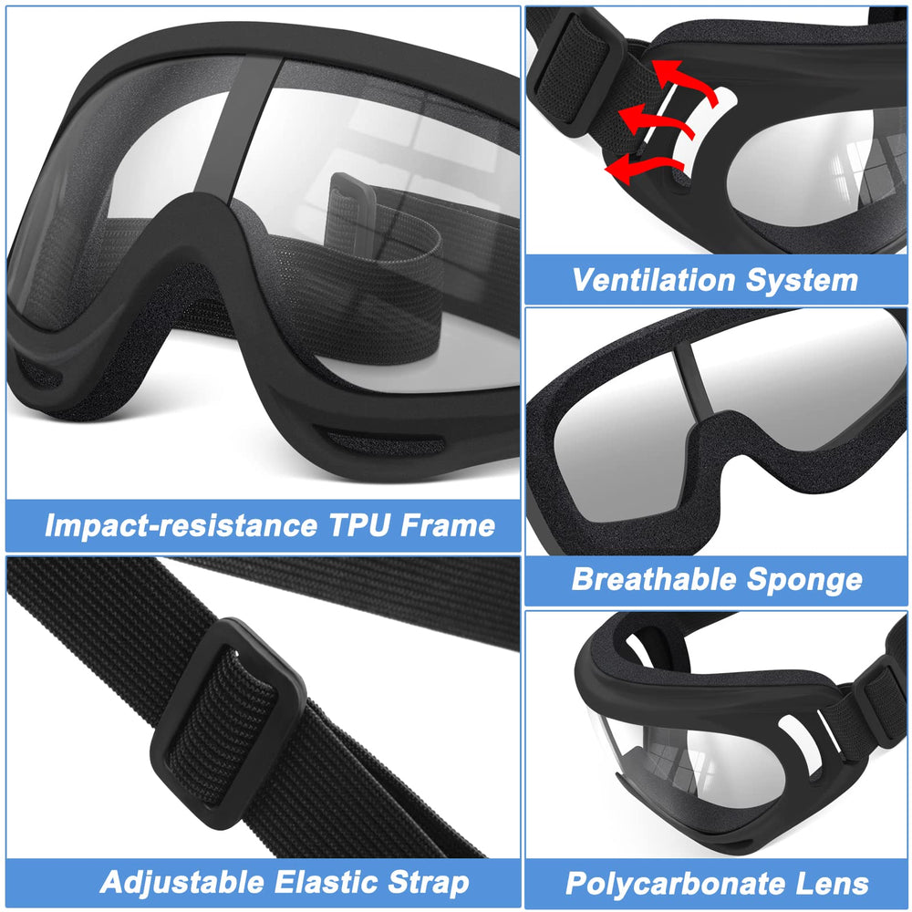 Pokonboy protective goggles with clear lens ensuring uninterrupted visibility during battles.