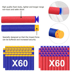 POKONBOY blaster guns made from durable ABS plastic with rounded edges.