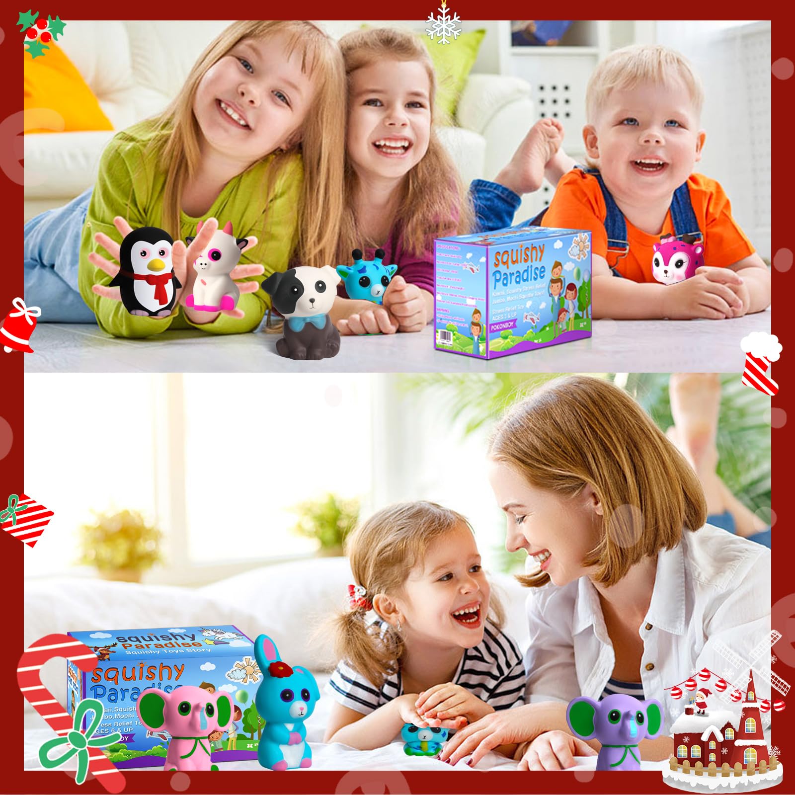 POKONBOY Easter bunny squishy: colorful sensory fun.