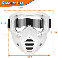 POKONBOY tactical mask with goggles and polycarbonate lenses for clear visibility during outdoor play.