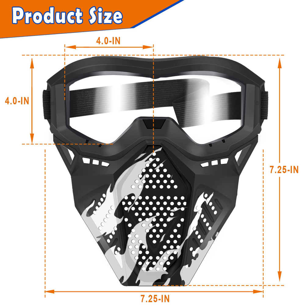 POKONBOY tactical mask in black with goggles for dynamic team play.
