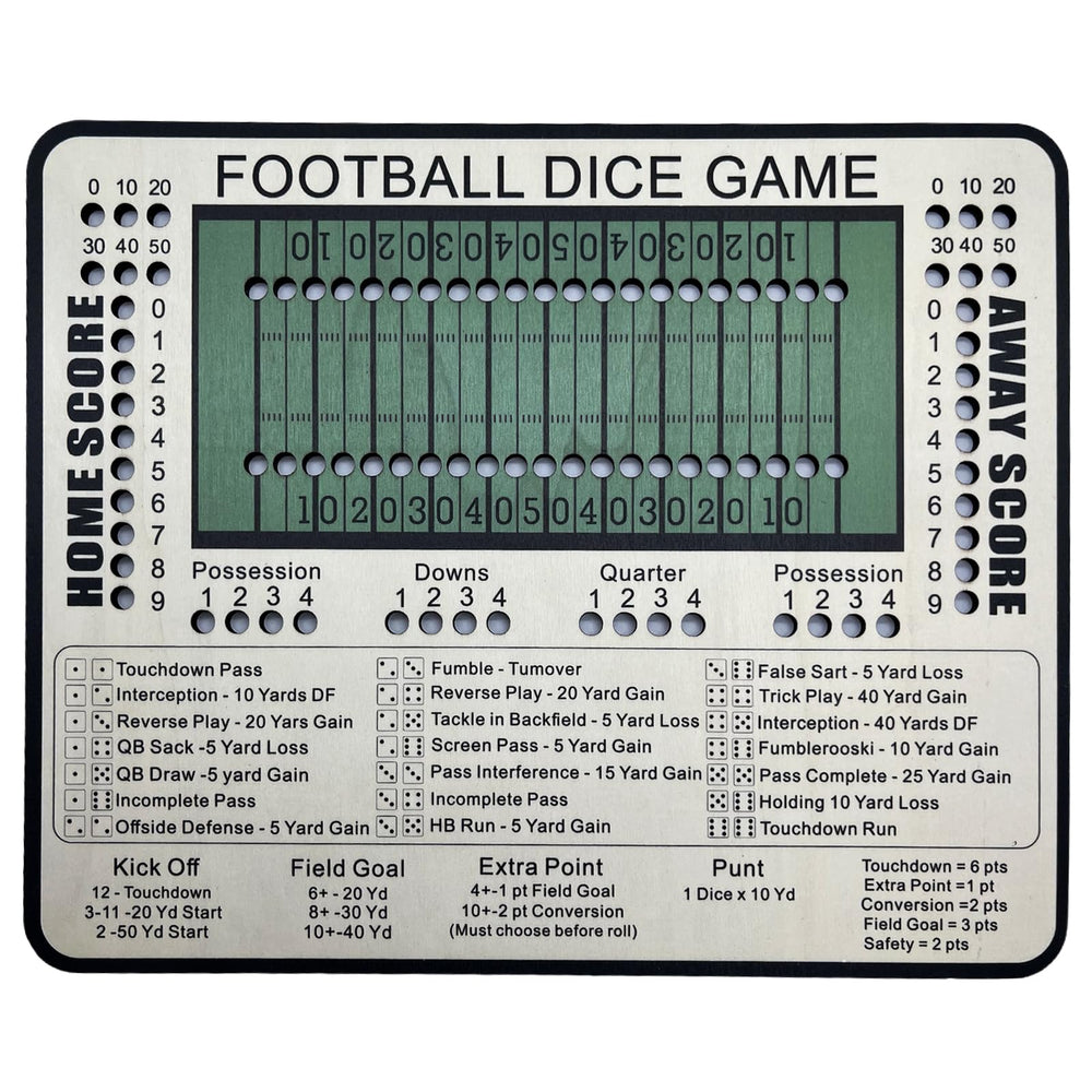 Poliveyy Football Dice Game family-night setup for group play