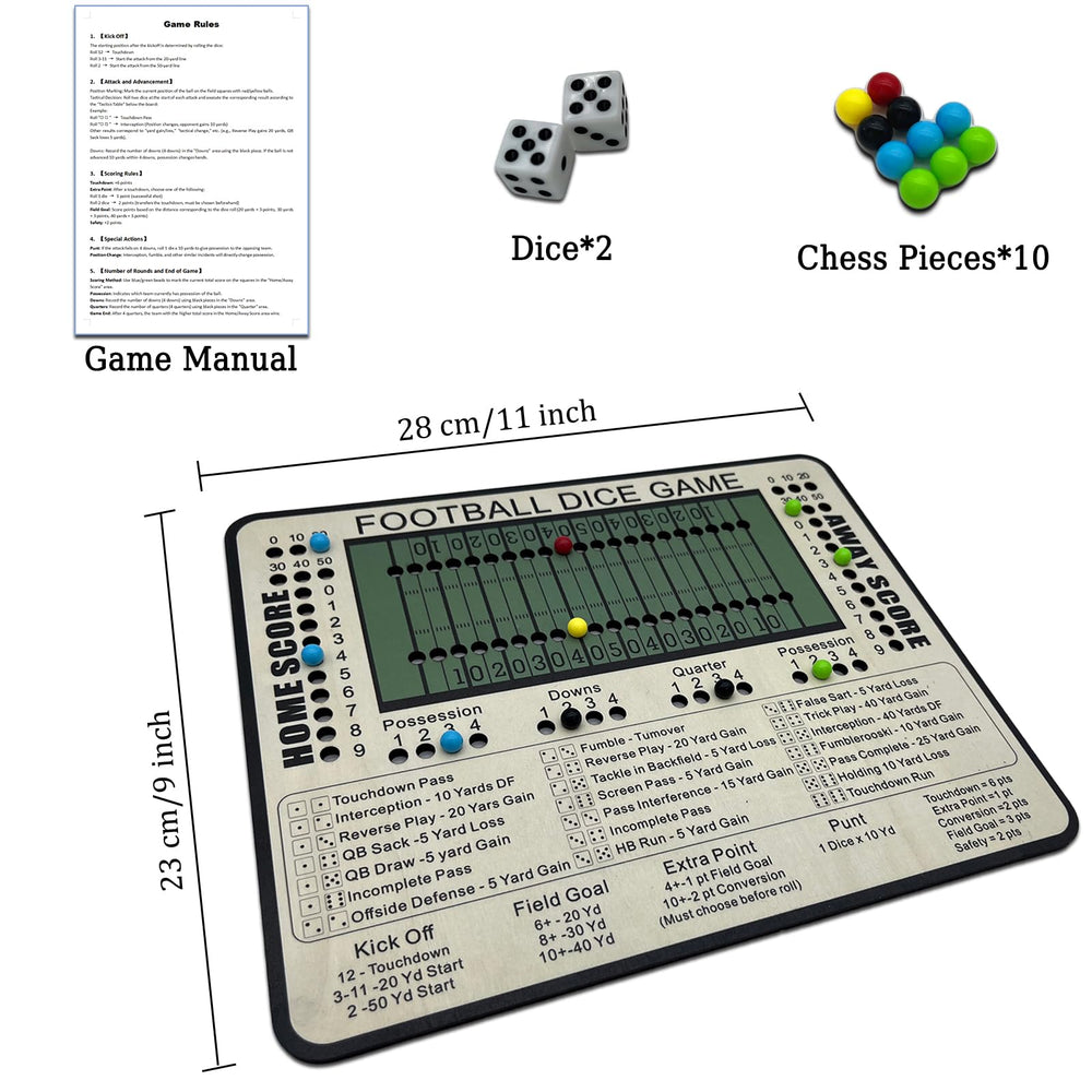 Poliveyy Football Dice Game two dice ready for strategic play
