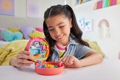 Polly Pocket Adventure Moped Compact dolls and accessories encourage storytelling and roleplay.