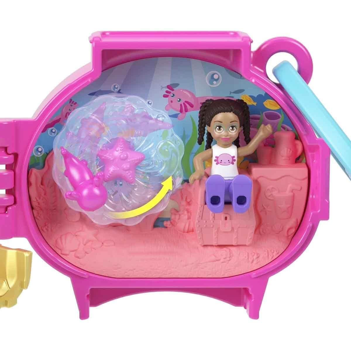 Polly Pocket Ajolot figure adds character to imaginative play.