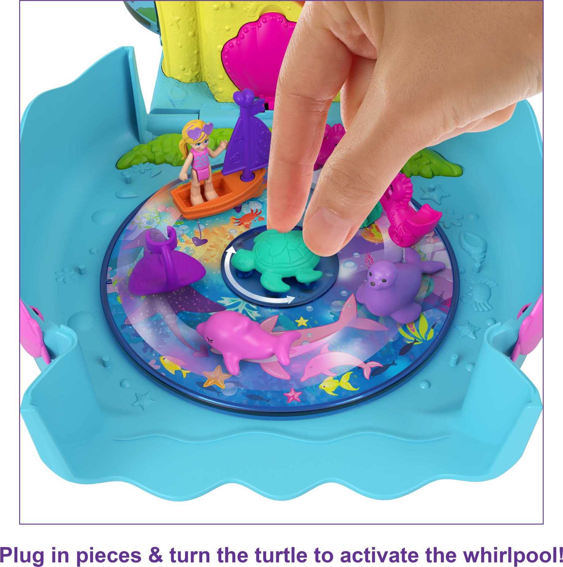 Polly Pocket Bubble Aquarium treasure chest invites curious peeks and surprise reveals