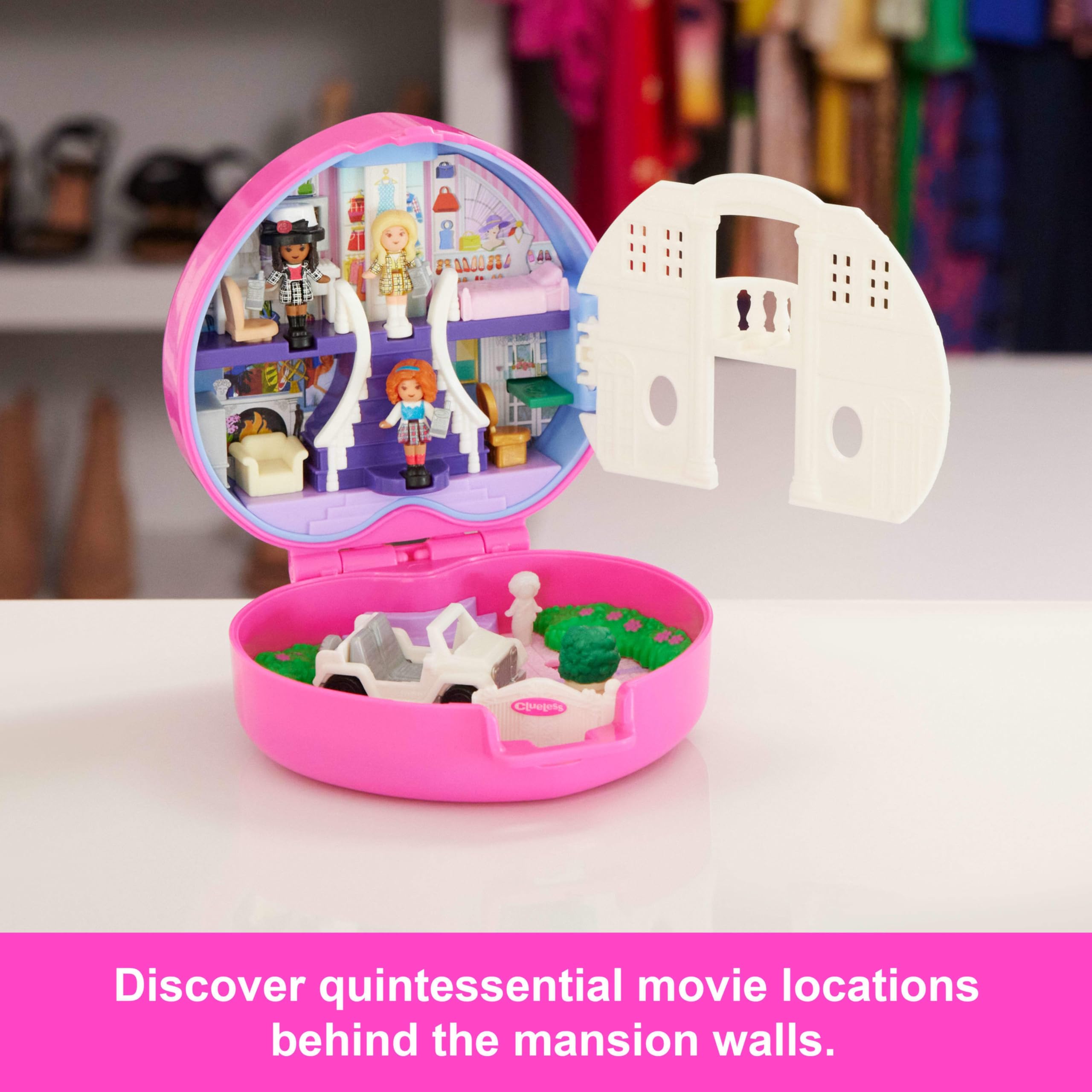 Polly Pocket Clueless Collector three phones, supports multi-character dialogue and quick exchanges.