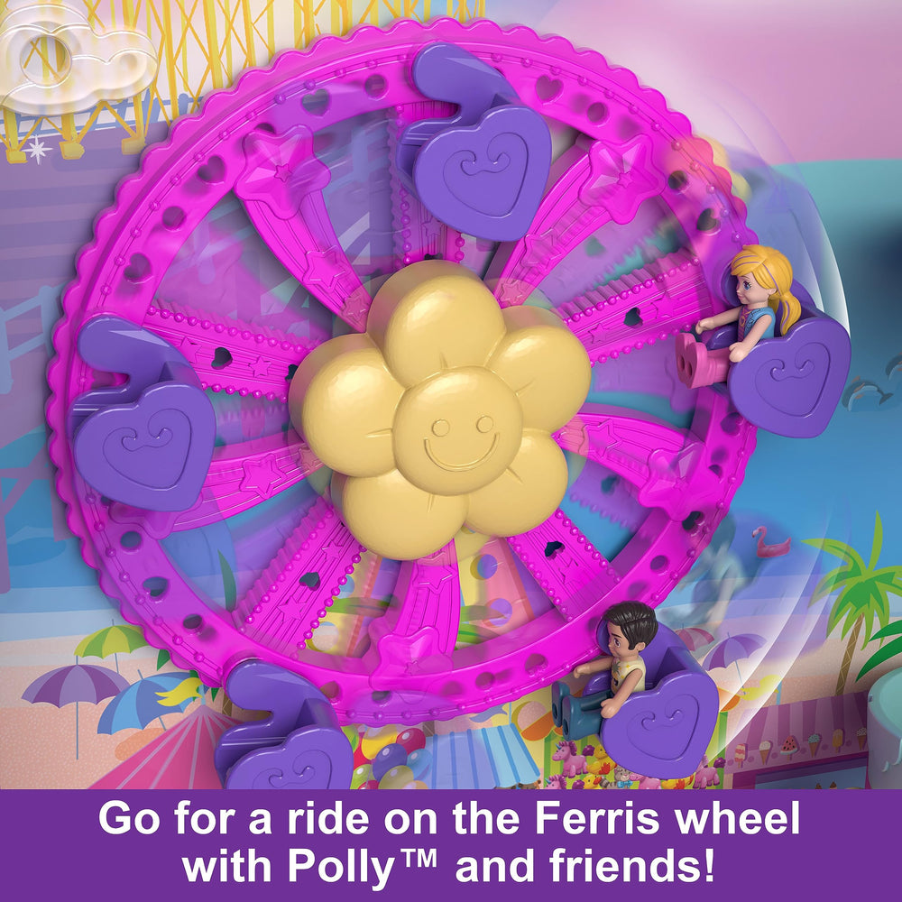 Polly Pocket extendable handle enables easy transport between places.