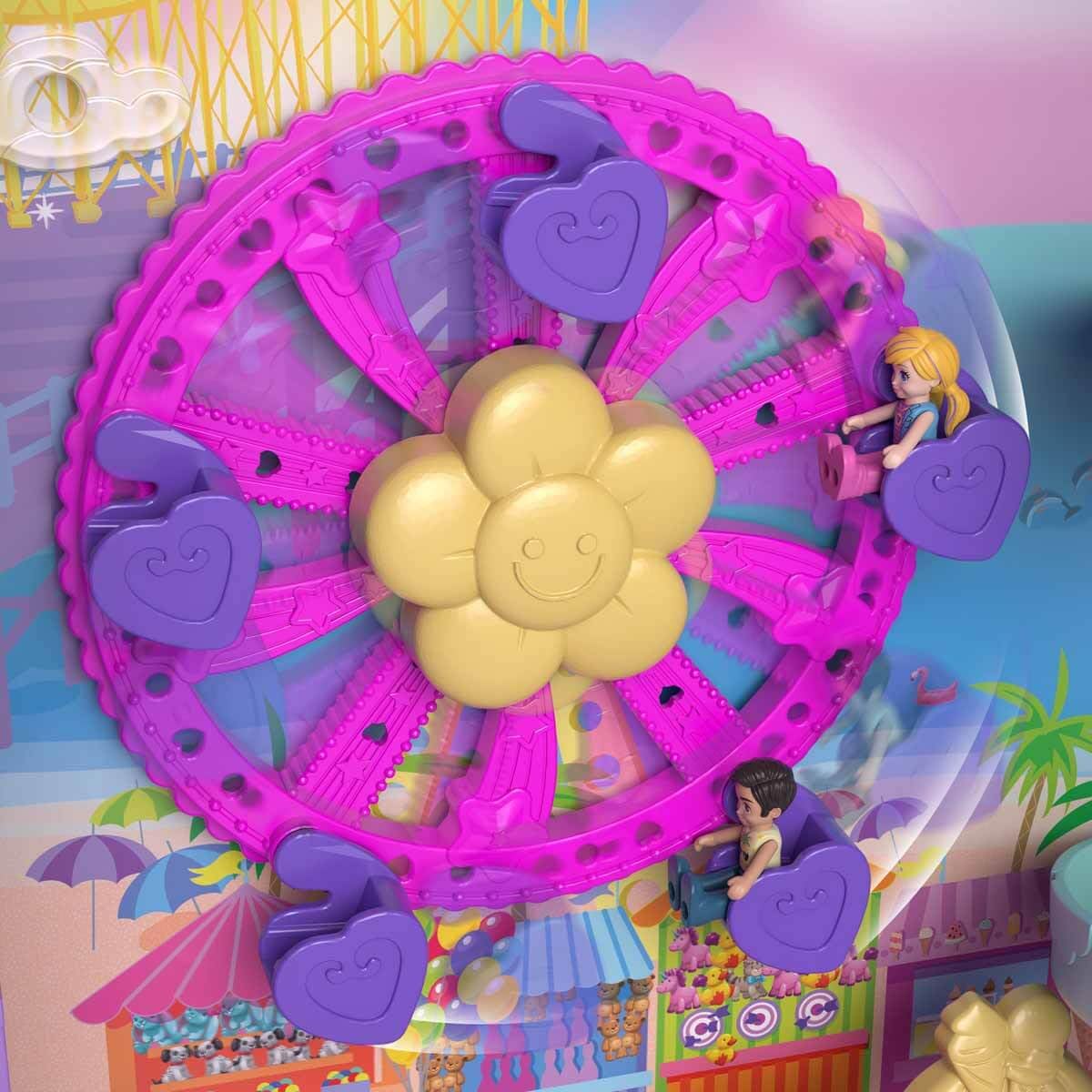 Polly Pocket hotel elevator and arcade scene boosts imaginative play on the go.