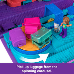 Polly Pocket Kitty Airways snack cart adds role-play moments during journeys.