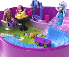Polly Pocket Draculaura micro-doll included for adorable spooky play.